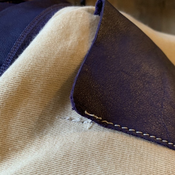 Ted Benson Italian Purple Leather Hobo - Picture 6 of 8